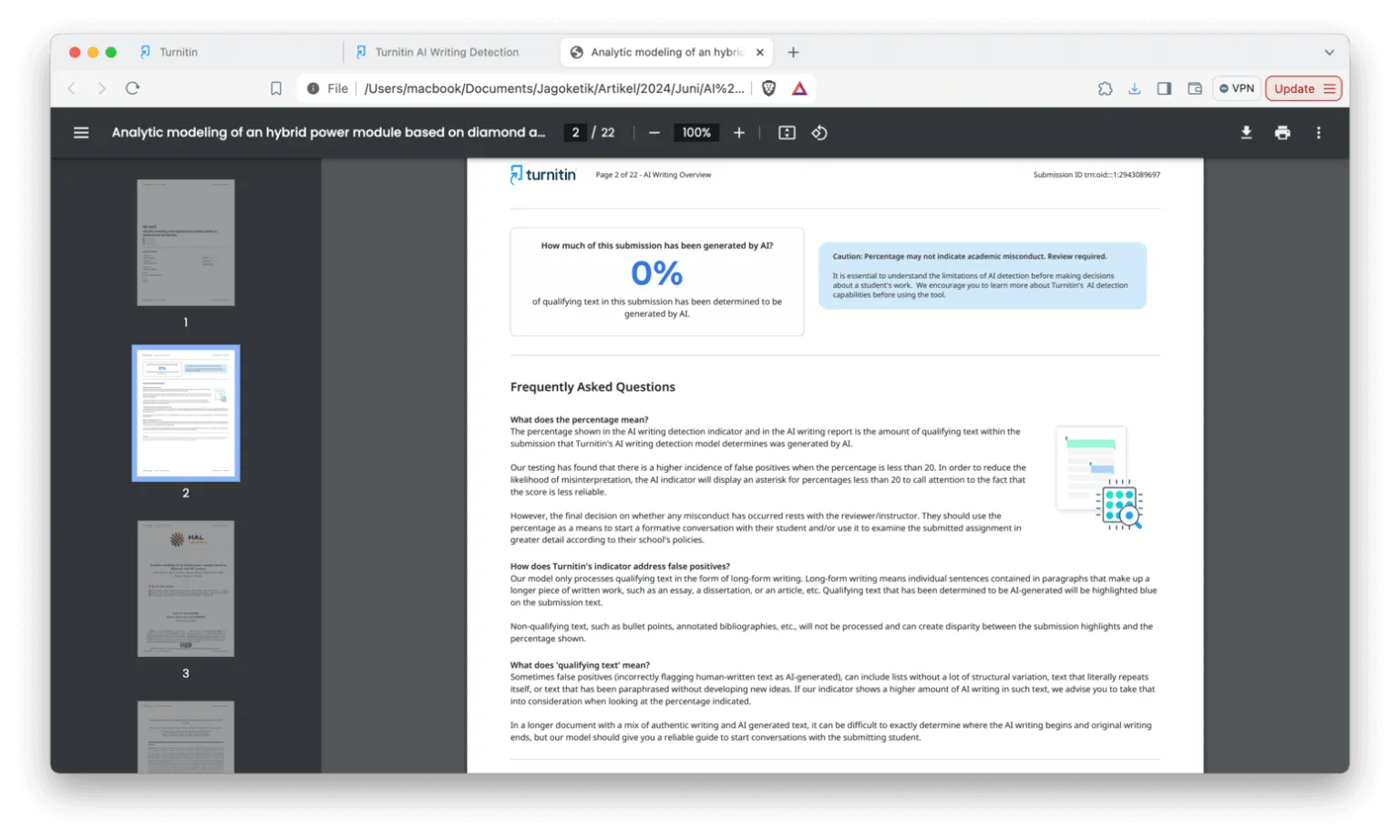 Cek Tulisan AI Menggunakan AI Writing Detection Turnitin