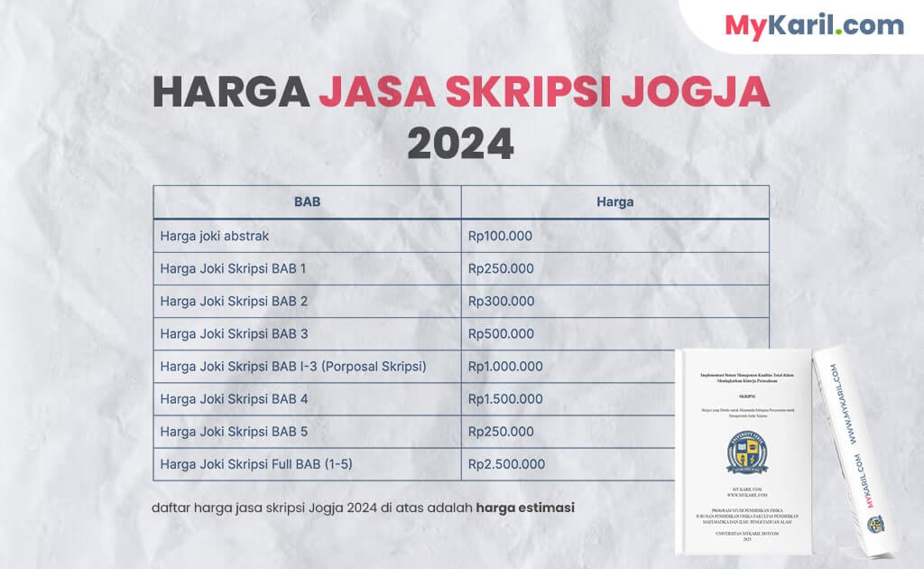 Harga jasa skripsi Jogja